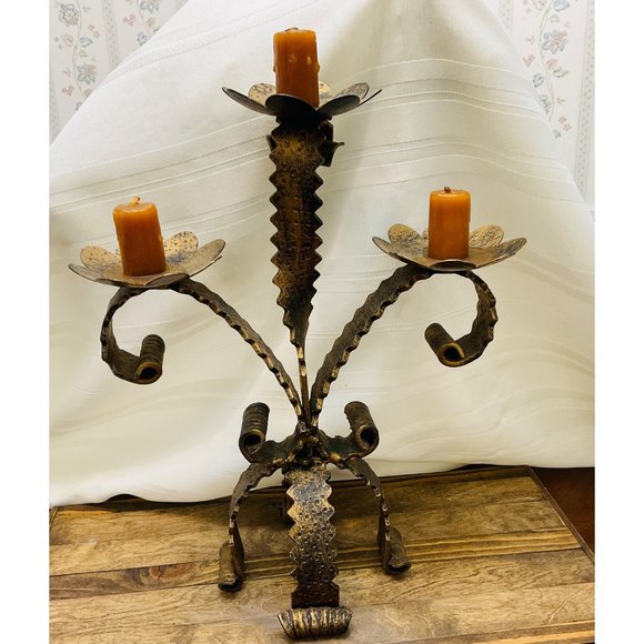 Wrought Iron Vintage Candleholder Retro/Funky from the 1950’s